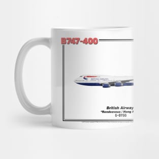 Boeing B747-400 - British Airways "Rendezvous / Hong Kong" (Art Print) Mug